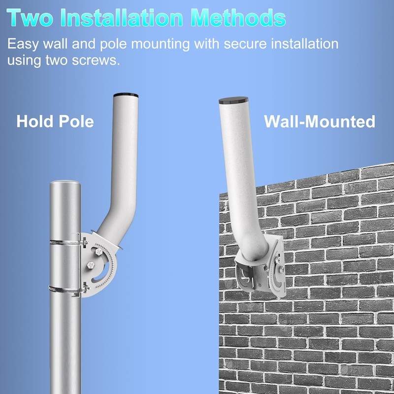 Universal Wireless Bridge Mount, 4pcs 11" J Pole & Wall-Mounted