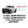 Colorado 4PCS Gloss Black Door Rear Colorado ZR2 Emblems Letters