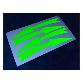 Veloviz Reflective Arrow Wheel Rim Vinyl Cargo Bike Motorcycle Stickers Decals - Green