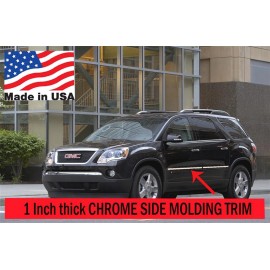 MyFrameAccessory Flexible Chrome Side Door Molding Rocker Panel Trim Kit For ACADIA 2007-2016