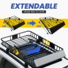 ECOTRIC 67" x 39" x 5.1'' Universal Roof Rack Cargo
