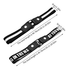 Tinsellns 2 Pieces Boys Girls No Buckle Stretch Belt Kids Elastic Belts Invisible Adjustable Elastic Buckle Free Belt with 2 Square Buckle for Children 5-15 Years Jeans Pants Dress Stretch Waist Belt