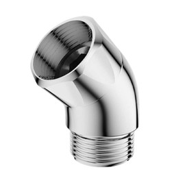 QZKJQDD Shower Head Adapter, G1/2" Shower Head Extension, Solid Brass 135 Degree Shower Elbow Adapter for Shower Head and Hose Extension Arm (Spinable)