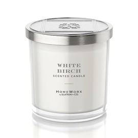 HomeWorx White Birch 3-Wick Premium Scented Candle, 14 oz., 40 Hours of Burn Time
