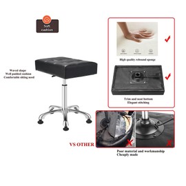 Kaleurrier Heavy Duty Stools with Bell Glides Backless Height Adjustable Stool - Swivel Stool Chair for Counter Bar Office Lab Home Kitchen Lab Clinic Dentist Classroom (Stationary Casters, Black)