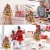 UCAMP Mini Small Christmas Tree, Artificial Christmas Tree with Lighting,