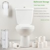 Megier Decorative Metal Standing Toilet Tissue Holder for Bathroom/Powder Room,
