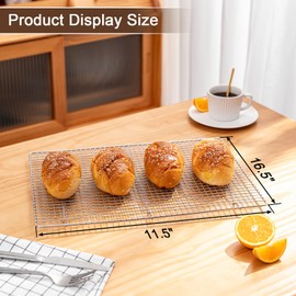 AISOSO Cooling Rack, 11.5"x16.5" Cookie Cooling Rack for Cooking and Baking, Oven and Dishwasher Safe, Kitchen Wire Baking Rack for Roasting, Grilling, Serving