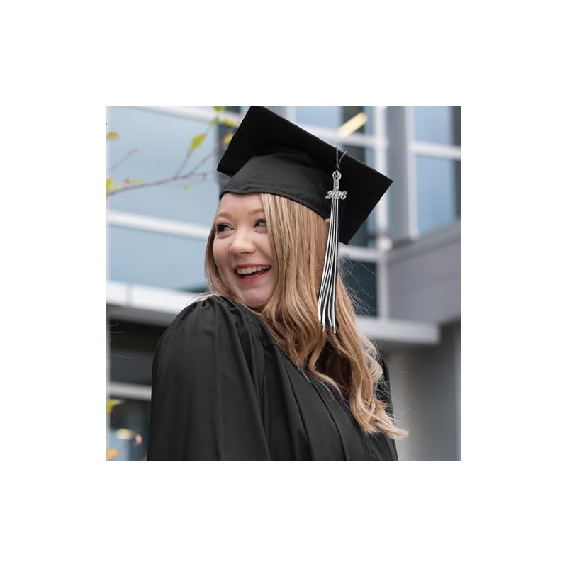 Endea Graduation Mixed Double Color Tassel with Silver Date Drop