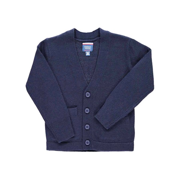 French Toast Boys' V-Neck Cardigan - Navy, 10-12