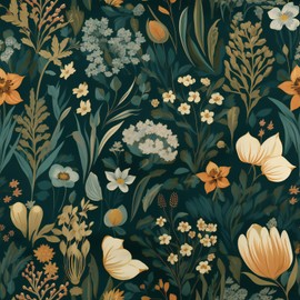 Orainege Vintage Floral Peel and Stick Wallpaper Boho Floral Contact Paper 17.3in x196.8in Flower Wallpaper Peel and Stick Flower Self Adhesive Wall Paper for Bedroom Removable Decorative