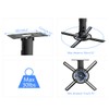 suptek Black Projector Ceiling Mount Bracket Fits Flat or Sloped
