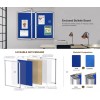 VIZ-PRO Lockable Notice Board Tamperproof cork board Class Office School