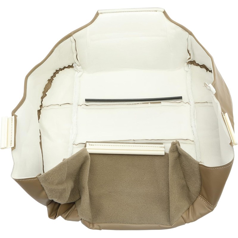 KUAFU Driver Side Bottom Seat Cover Artificial Leather Tan Compatible