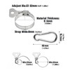 6PCS Flag Pole Clips, Flagpole Mounting Rings,Stainless Steel Flapole Mounting