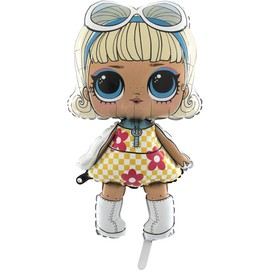 Toyland® Pack of 2 LOL 35" Go Go Gurl & Unicorn Doll Foil Balloons - L.O.L Birthday decorations