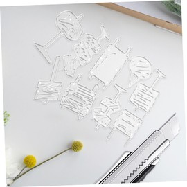 DOITOOL 1 Set DIY Road Sign Metal Cutting Dies Embossing Die Cuts for Scrapbooking and Card Making Reusable Carbon Steel Crafting Tool for Creative Paper Projects