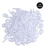 100pcs White Plastic Curtain Hooks,Plastic Curly Hooks Curtain Hooks,Plastic Door