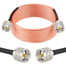 MOOKEERF CB Coax Cable 25ft,UHF PL259 Male to Male CB Antenna Cable RG316 PL-259 Jumper Cable 50 Ohm for HAM CB Radio,Antenna Analyzer,Dummy Load,SWR Meter etc.