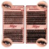 Higu clace Wimpern-Extensions ， 4 Stills Lash Clusters Mixed 10-18MM,