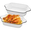 Hioph Lasagna Baking Dish, Set of 2 Ceramic Baking Dishes,