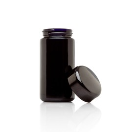 Infinity Jars 100 ml (3.3 fl oz) Tall Black Ultraviolet Refillable Empty Glass Screw Top Jar