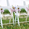 2 Chair Signs Wedding, Bride and Groom Wooden Signs for