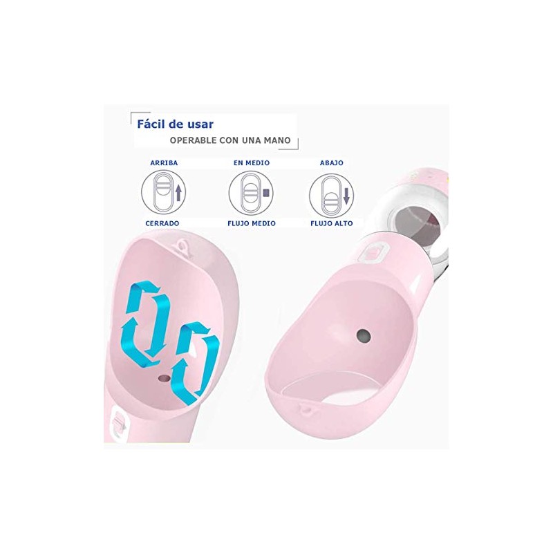 Botella de Agua para Perro portátil con Compartimento para Agua