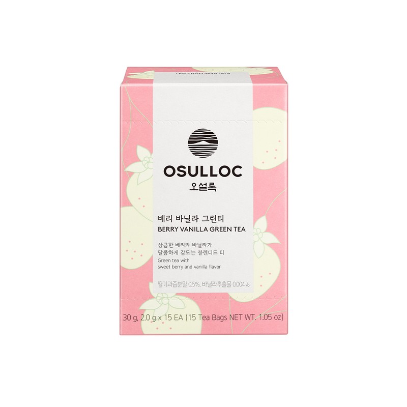 OSULLOC Berry Vanilla Green Tea 15ea - OSULLOC Berry Vanilla