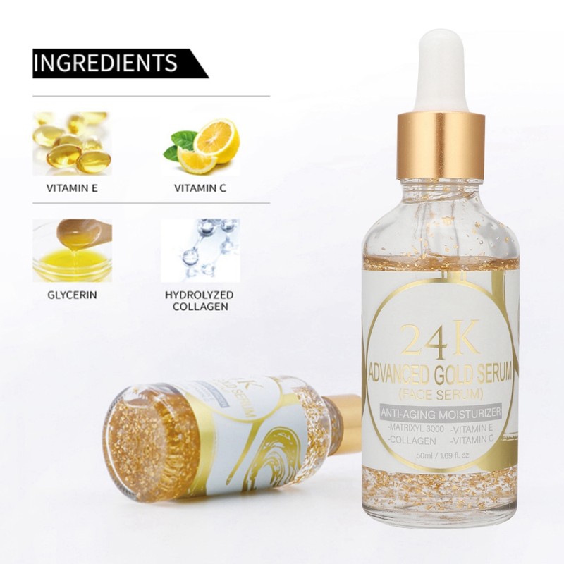 24k Gold Hyaluronic Acid Anti Aging Serum Whitening Vitamin C