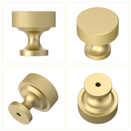 Coinkoly 10 Pack Gold Cabinet Knobs 35mm Single Hole Cabinet Handles Dresser Knobs Drawer Knobs and Pulls for Bathroom Cabinets CK-UK0007