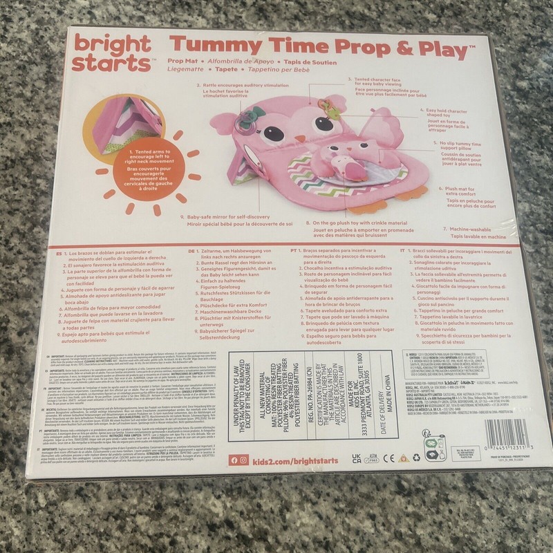 Bright Starts Tummy Time Prop & Play Mat For Baby