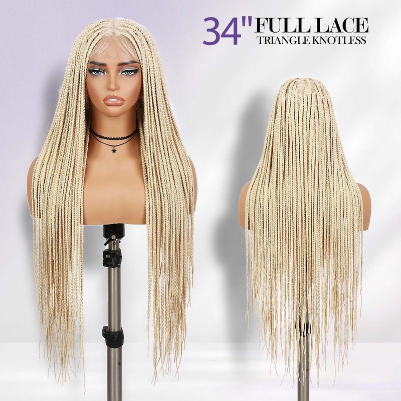 Fancy Hair Full Lace Braided Wigs for Black Women Knotless