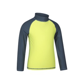 Mountain Warehouse Kids Rash Vest - UV Protection Rash Guard, Long Sleeves Childrens Rash Shirt, Flat Seams, Quick Drying, Stretch Fabric - Ideal for Swimming, Alloy Grey Kids Size 11-12 Years