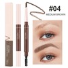 Okerker Brown Dual-Ended Eyebrow Pencil - Waterproof, Smudge-Proof Brow Liner