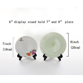 Artliving Black 6" Wood-Like Plastic Easels Plate Display Stands Picture Frame Stand Holder-Set of 4