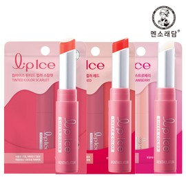 Mentholatium 멘소래담 립아이스 매직컬러 스트로베리+틴티드레드+스칼렛 Mensoldam Lip Ice Magical Color Strawberry+Tinted Red+Scarlet