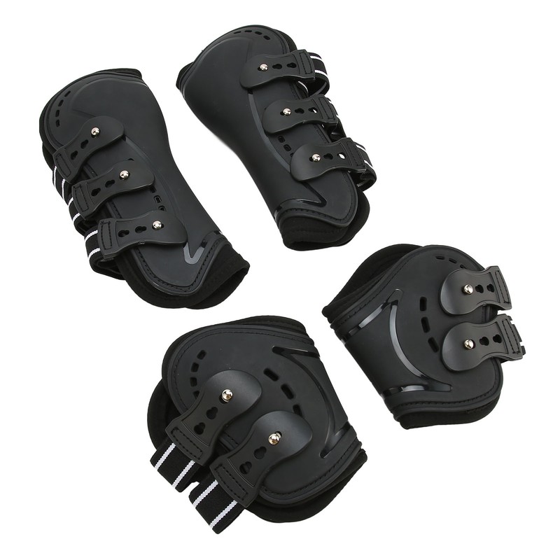 Horse Front Hind Leg Boots Shock Absorption Breathable Open Front
