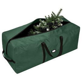 Christmas Tree Storage Bag - Fits Up to 9 Ft Large Artificial Christmas Tree, Heavy Duty 600D Oxford Cloth Xmas Tree Container with Handles & Zipper - Green