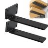 2 Pack Shelf Brackets 15cm, Heavy Duty Wall Brackets, 75kg