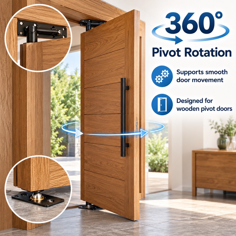 360° Heavy-Duty Pivot Hinge System – Smooth Rotation Hardware for