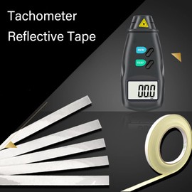 50Pcs Tachometer Tapes Strips,Reflective Tape Tachometer Tapes Strips Flexible Optical Speedometer Reflective Tapes Strips for Photo Tachometer Speed Gauge