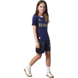 NITAFOX Soccer Jerseys for Kids Boys & Sports Fan Jerseys, Youth Futbol Training Shirt, 2-14 Years, Child Soccer Uniform (US, Age, 12 Years, 13 Years, Blue, France1)