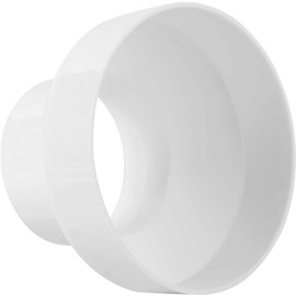 EVERMARKET Duct Reducer 6 to 4 inch Duct Adapter HAVC Pipe Connector for Inline Ventilation System (150mm to 100mm), White