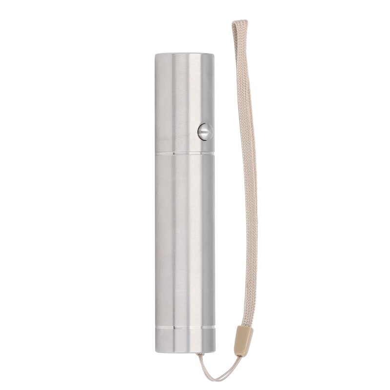 Mini Stainless Steel Flashlight 3 Mode Pocket LED Torch Handheld