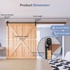 EaseLife 12 FT Sliding Barn Door Hardware Track Kit,Basic J