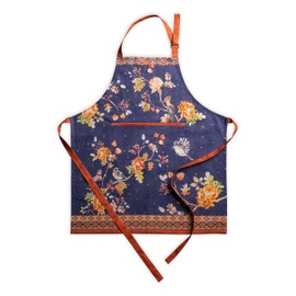 Maison d' Hermine Apron 27.50"x31.50" 100% Cotton 1 Piece Adjustable Neck Strap Cloth Apron with Center Pocket & Long Ties for Mothers Day Gifts, Women Men, Chef, Romane - Thanksgiving/Christmas