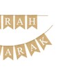 Umrah Mubarak Hessian Banner – Rustic Burlap Flag Bunting for