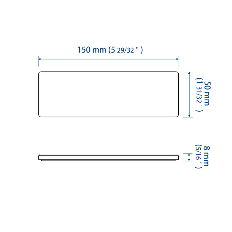 MFC PRO 6" Rectangular Stick-on Reflectors(Kit 1/White+Red)