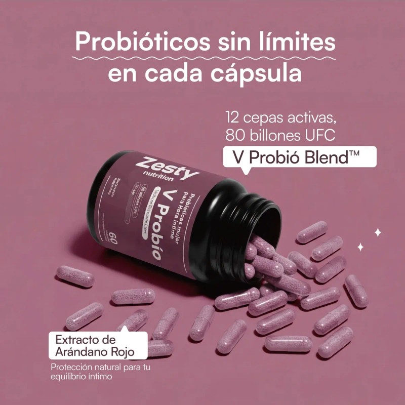 Probióticos 80 Billones UFC para Mujer | 12 Cepas Probióticas